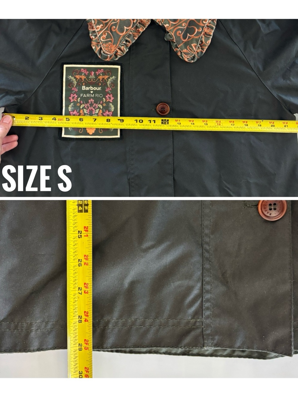 Anthropologie Barbour x FARM RIO Maria-Clara Waxed Jacket - Picture 12 of 15